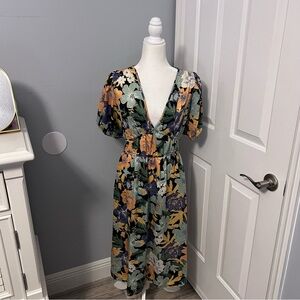 Sienna Sky Multicolor Floral Midi Dress